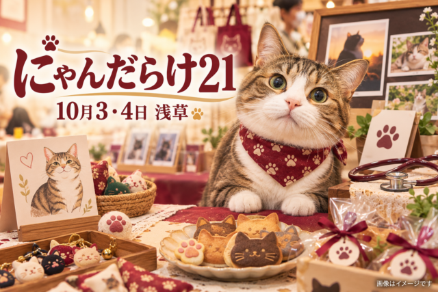 浅草】にゃんだらけ21は10月3・4日｜猫の健康・写真展・体験と買い物を